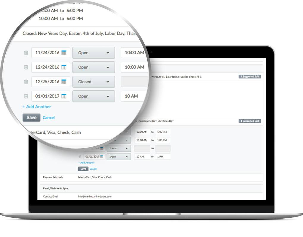 Business Listings Directory Hours of Operation