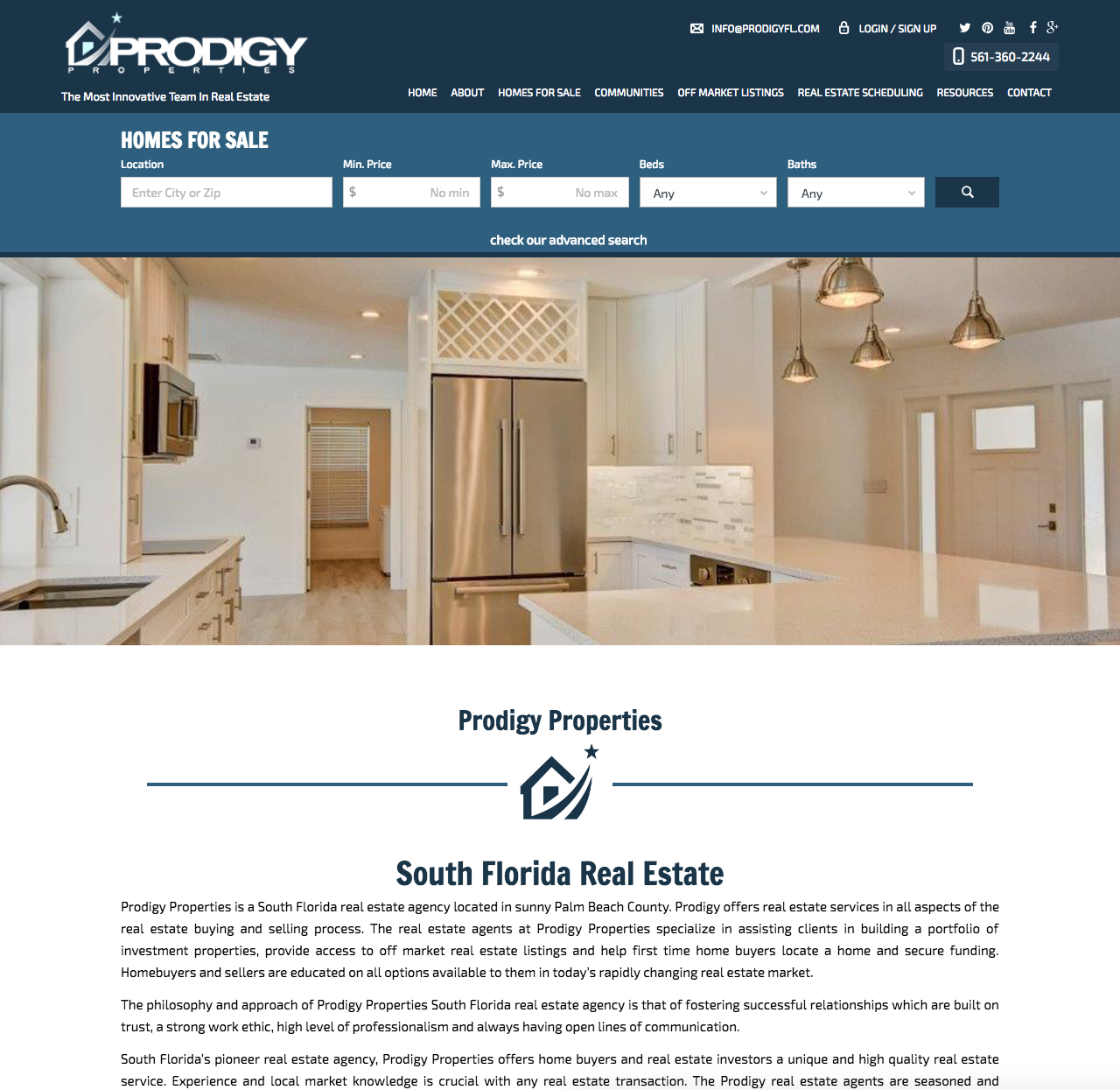 Real Estate Website Design Showcase Prodigy